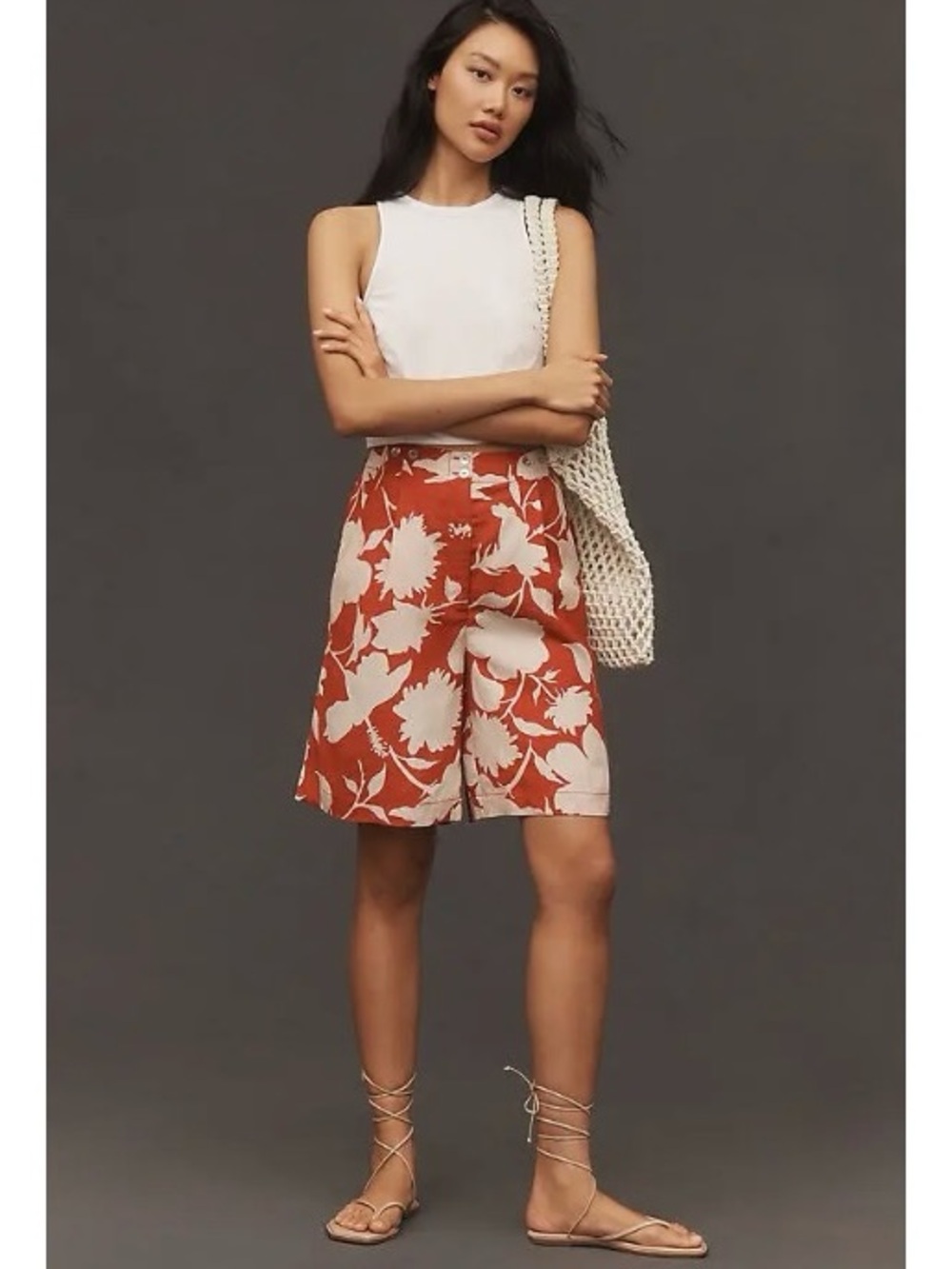 Plenty by Tracy Reese Anthropologie High-Waist linen blend Women's Shorts